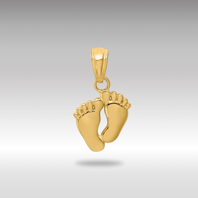 Gold Small Baby Feet Pendant – Model XR922