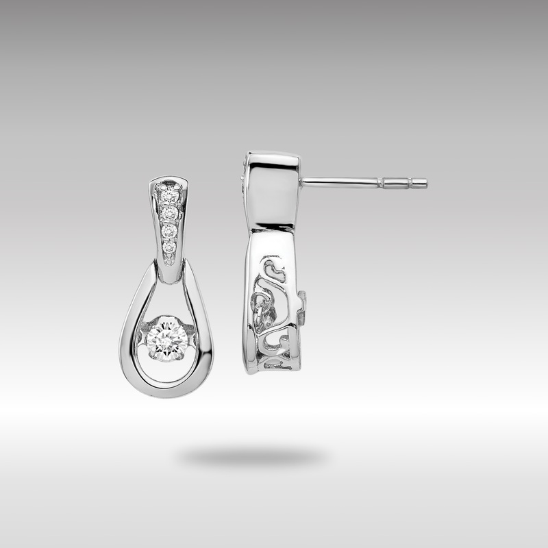 White Gold Vibrant Diamond Earrings – Model EM5548-025-WA