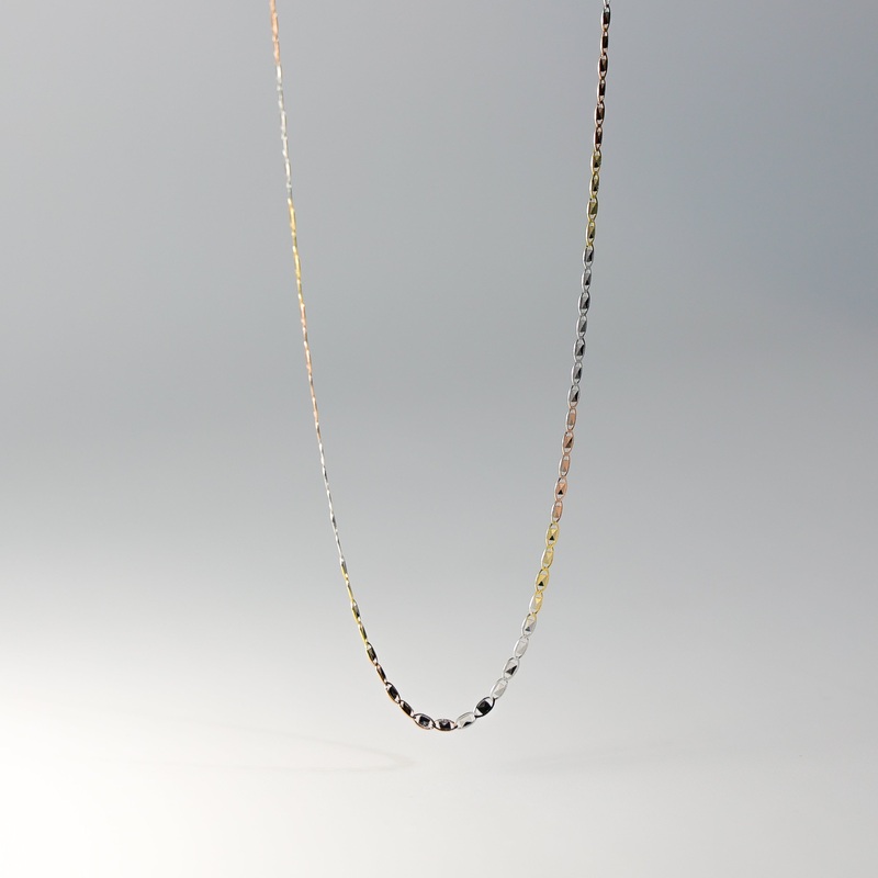 1.6mm Solid Gold Tri Colors Valentino Chain – Model 0488