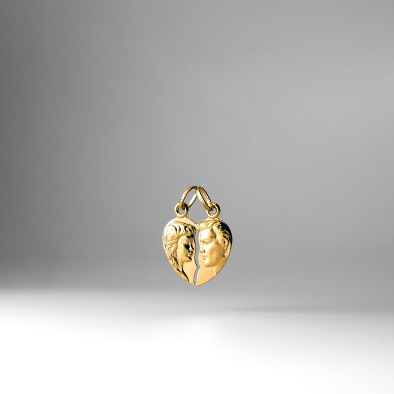 Dainty Gold Breakable Heart Pendant – Model 443