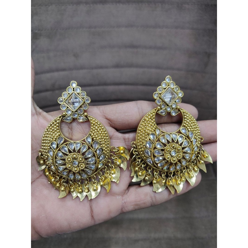 Fine Polki Kundan Earrings By  PKE80070