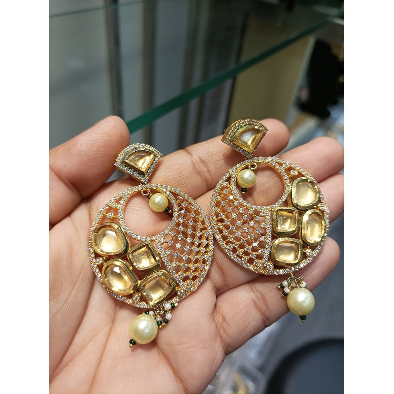 Fine Polki Kundan Earrings By  PKE80087