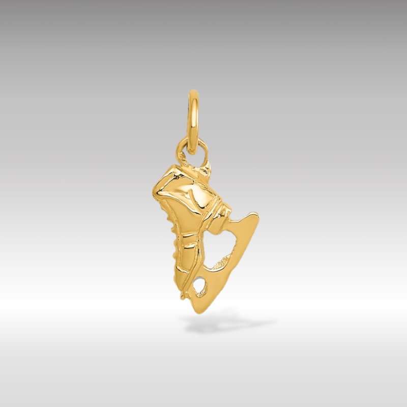 Gold Classic 3D Ice Skate Pendant – Model A9586