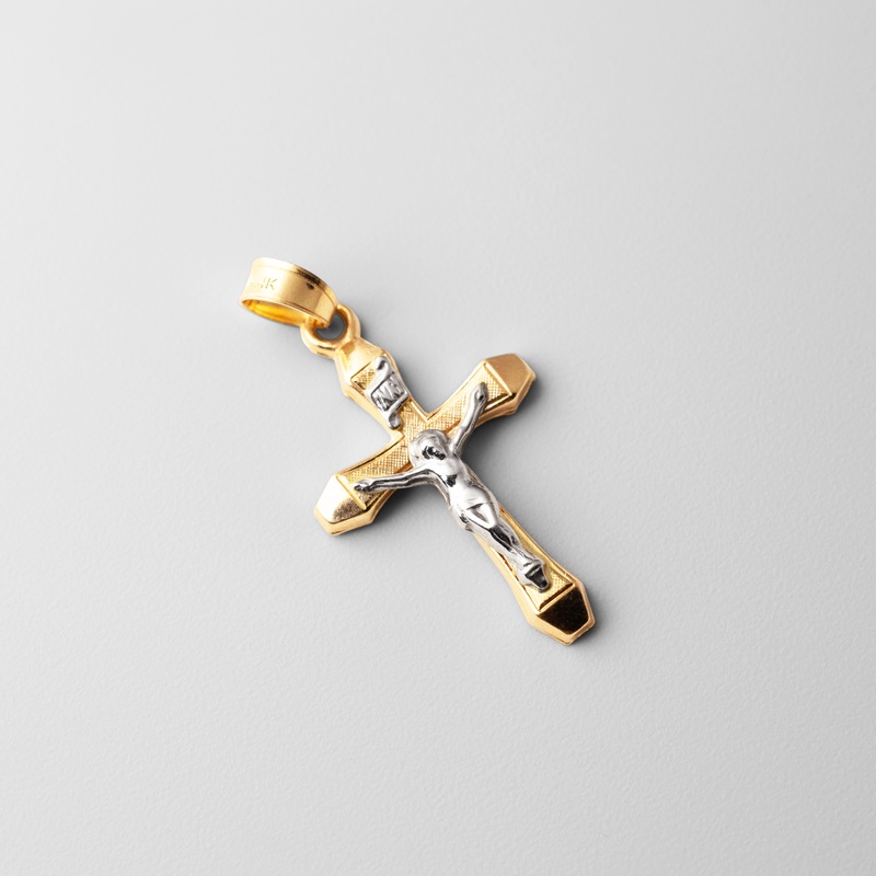 Gold Crucifix Cross Pendant – Model 0875