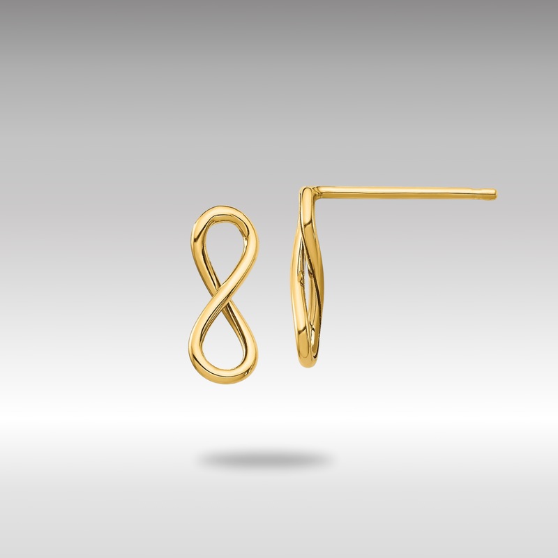 Gold Polished Infinity Post Earrings – Model TH994