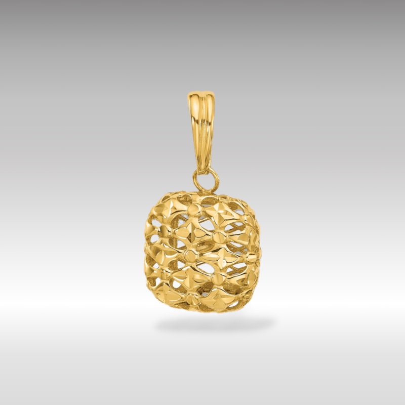 Gold Polished Leslie’s Puffed Square Pendant