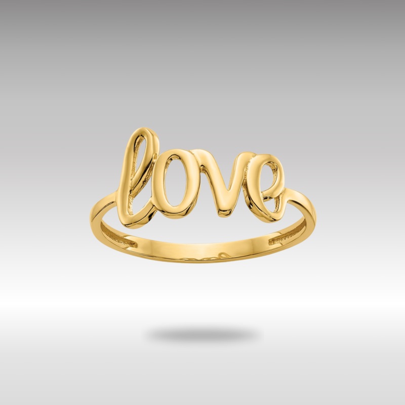 Gold Polished “Love” Ring Model-K5742