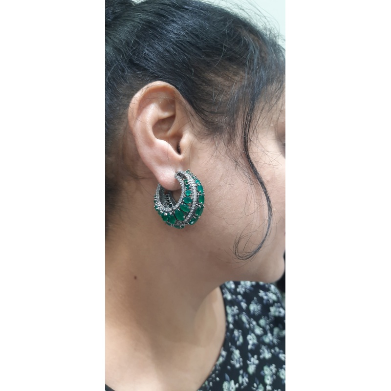 Jewelshingar Jewellery Fine Signity Zircon Bali Earrings For Girls ( 200710EAD )