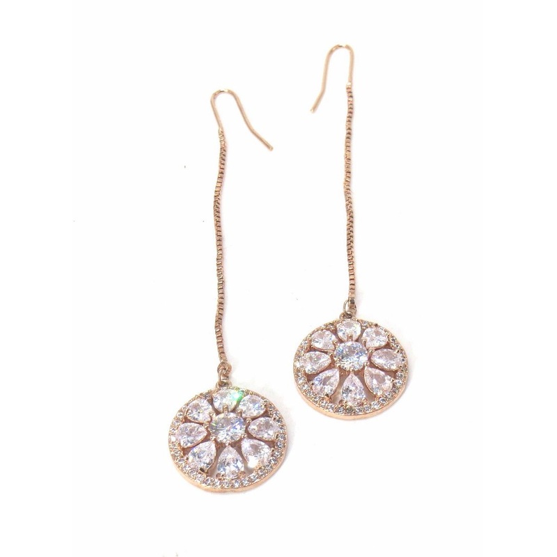 Jewelshingar Jewellery Gold Plated Diamond Earring For Women ( 60923EAD )