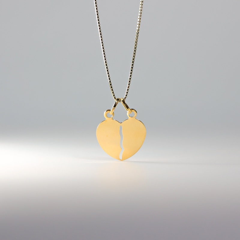 Dainty Gold Breakable Heart Pendant – Model 442