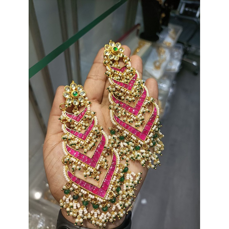 Fine Polki Kundan Earrings By  PKE80007