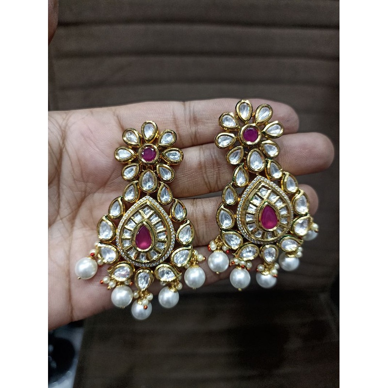 Fine Polki Kundan Earrings By  PKE80008