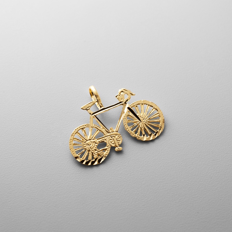 Gold Bicycle Pendant – Model 2329