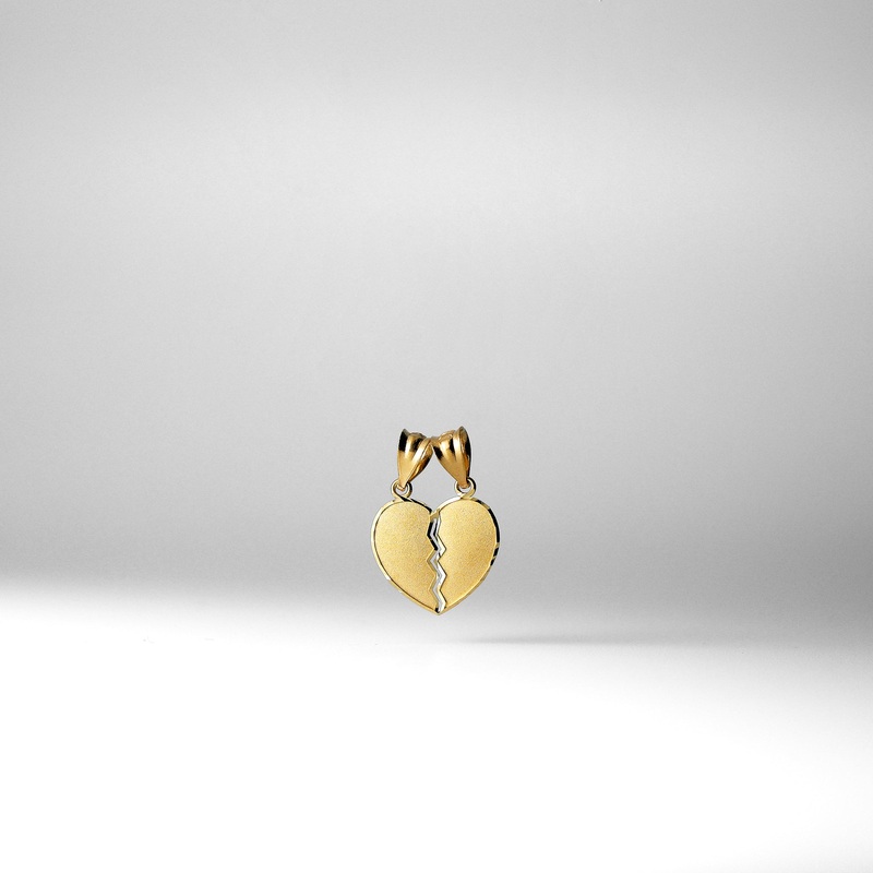 Gold Couple Breakable Heart Pendant – Model 415