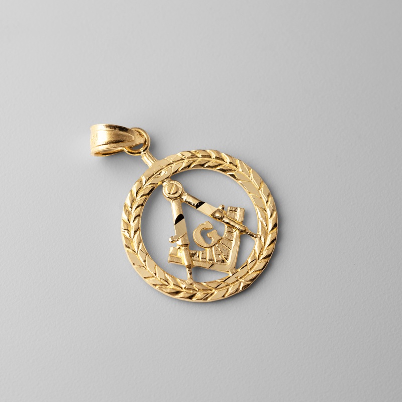 Gold Freemason Masonic Pendant – Model 1963
