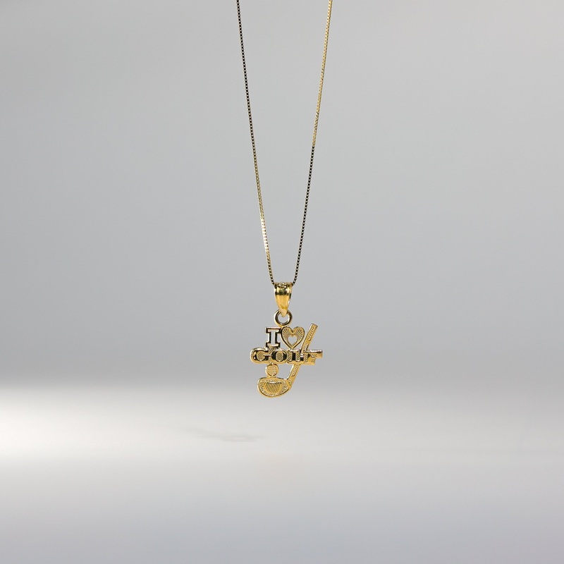 Gold I Love Golf Pendant – Model 1982
