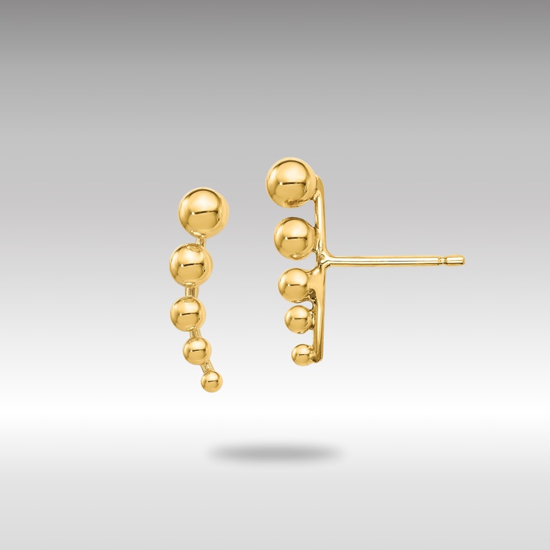 Gold Madi K Graduated Ball Post Earrings – Model SE2988