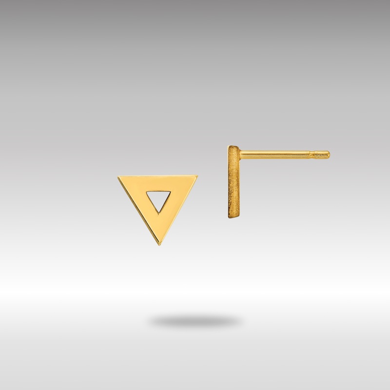 Gold Open Triangle Post Earrings – Model XE3082