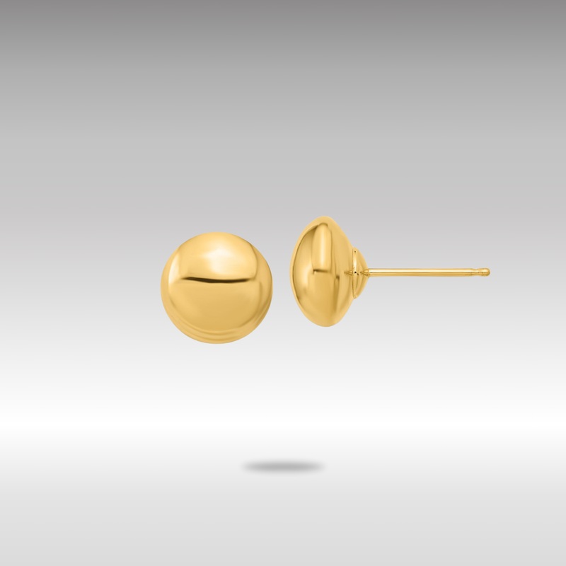 Gold Polished Button Post Earrings – Model YE1818