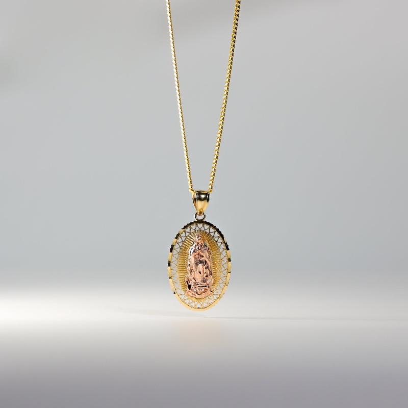 Gold Round Medium Guadalupe Pendant – Model 1105