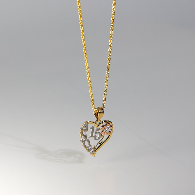 Gold Sweet 15 Years (15 AOS) Pendant – Model 358