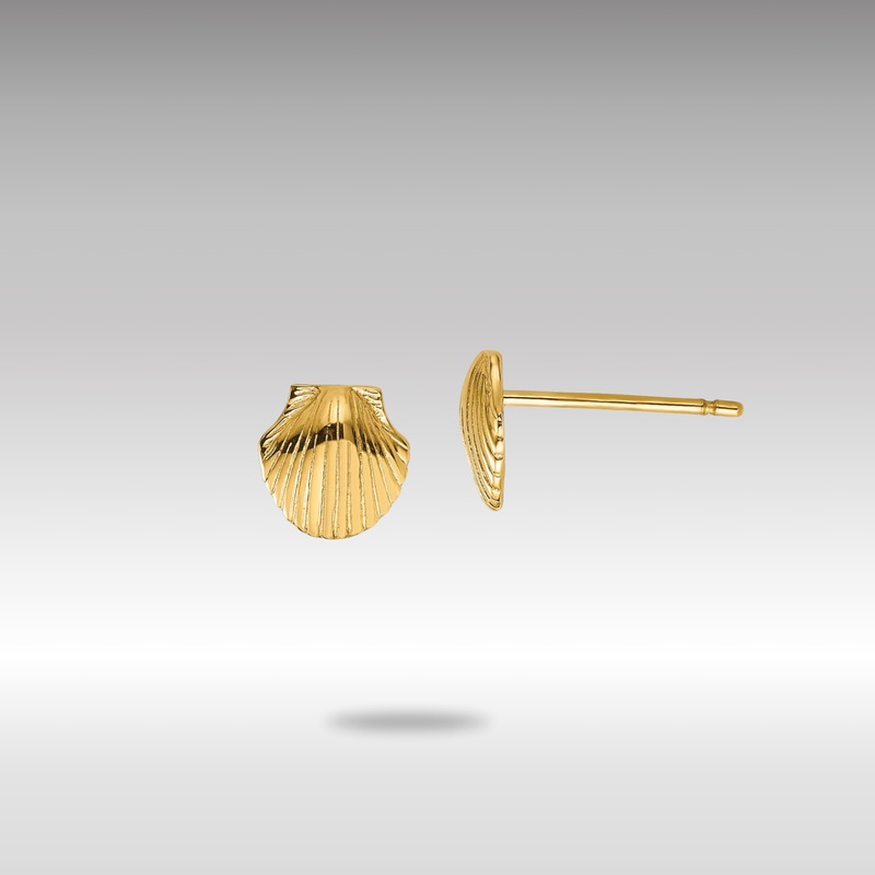 Mini Scallop Shell Post Earrings – Model TE632