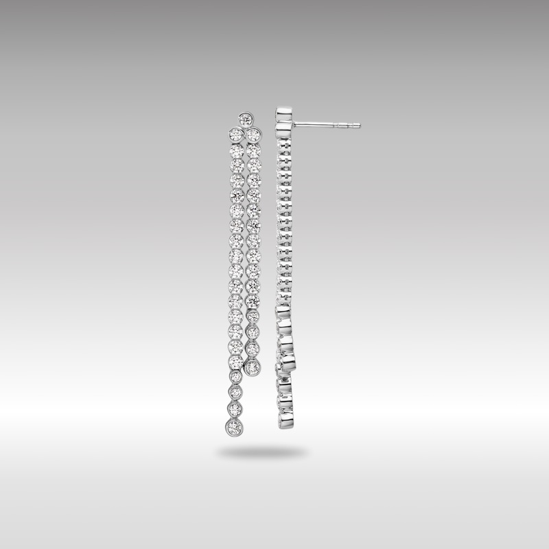 White Gold Lab Grown Diamond VS/SI FGH Post Dangle Earrings – Model EM10217-161-WLG