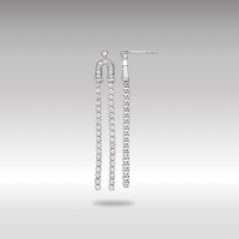 White Gold Lab Grown VS/SI FGH Dia Post Dangle Earrings – Model EM10216-200-WLG