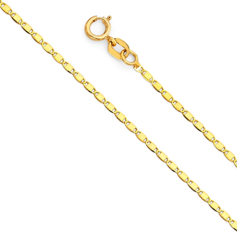1.3mm Solid Gold Valentino Chain – Model 0266
