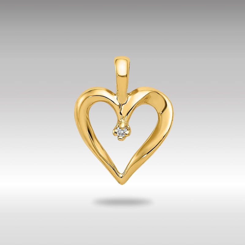 Gold AA Diamond Heart Pendant – Model PM4819-001-YA
