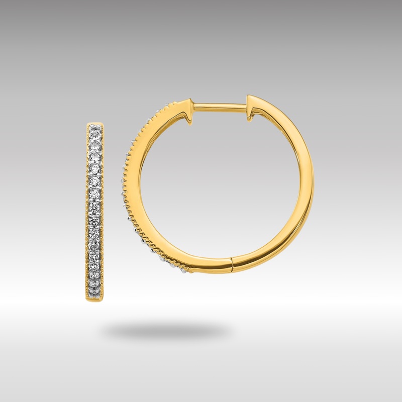 Gold Diamond Milgrain Hinged Hoop Earrings – Model EM4272-025-YA