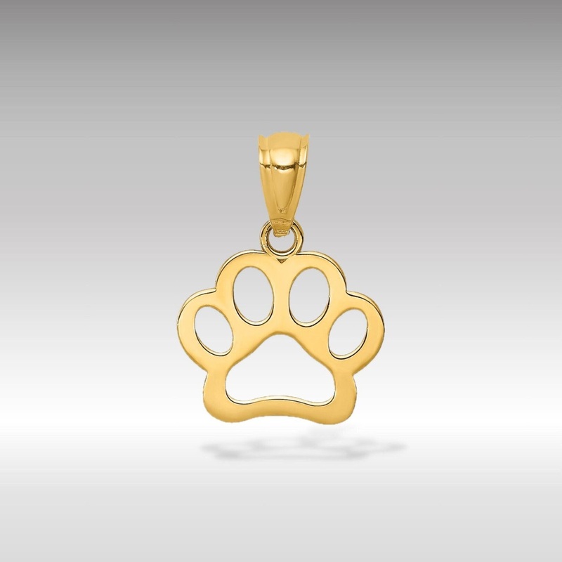 Gold Dog Paw Pendant