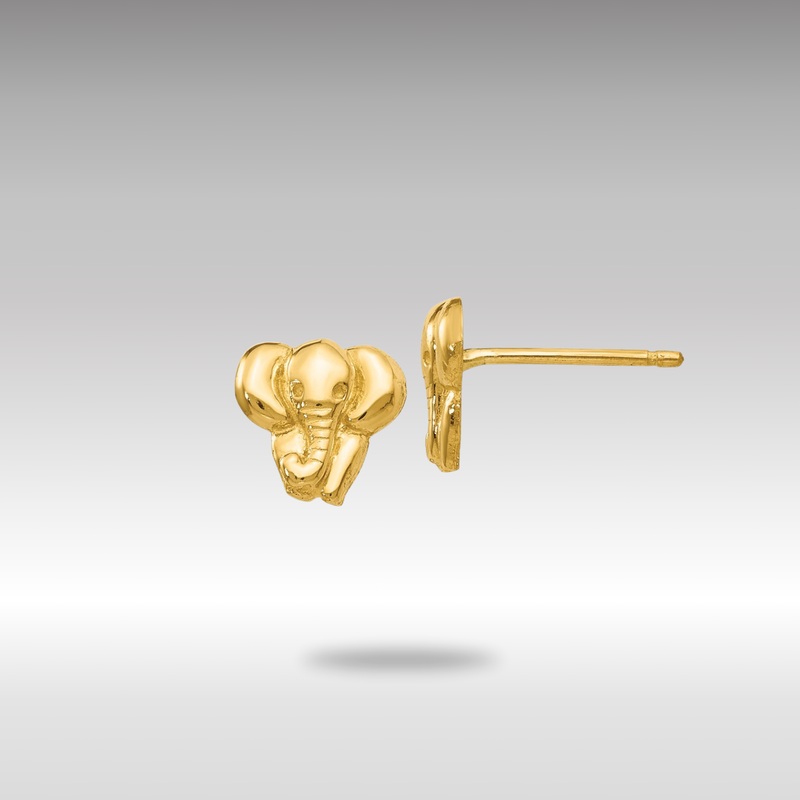 Gold Elephant Earrings – Model TF540