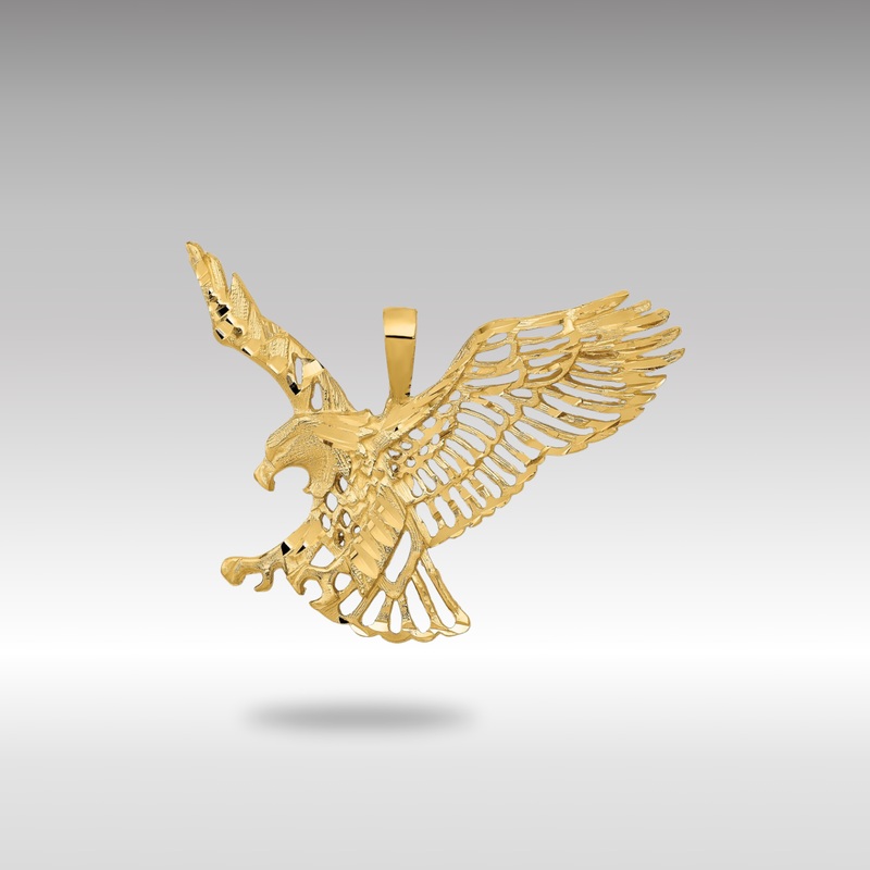Gold Extra Large Hunting Eagle Charm – Model C1216