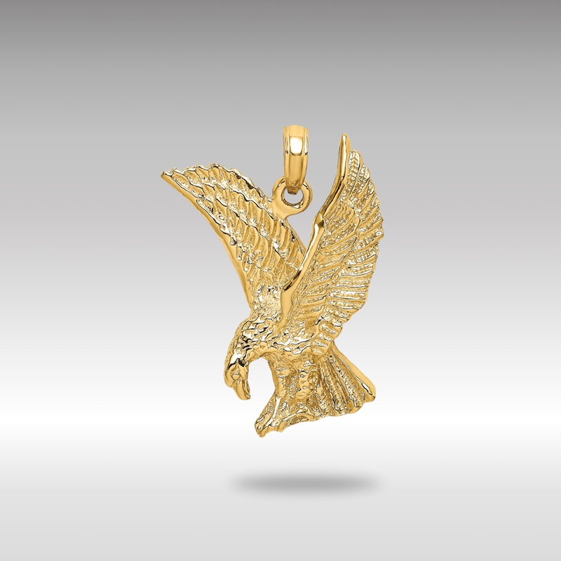 Gold Large Eagle Landing Pendant – Model K6563