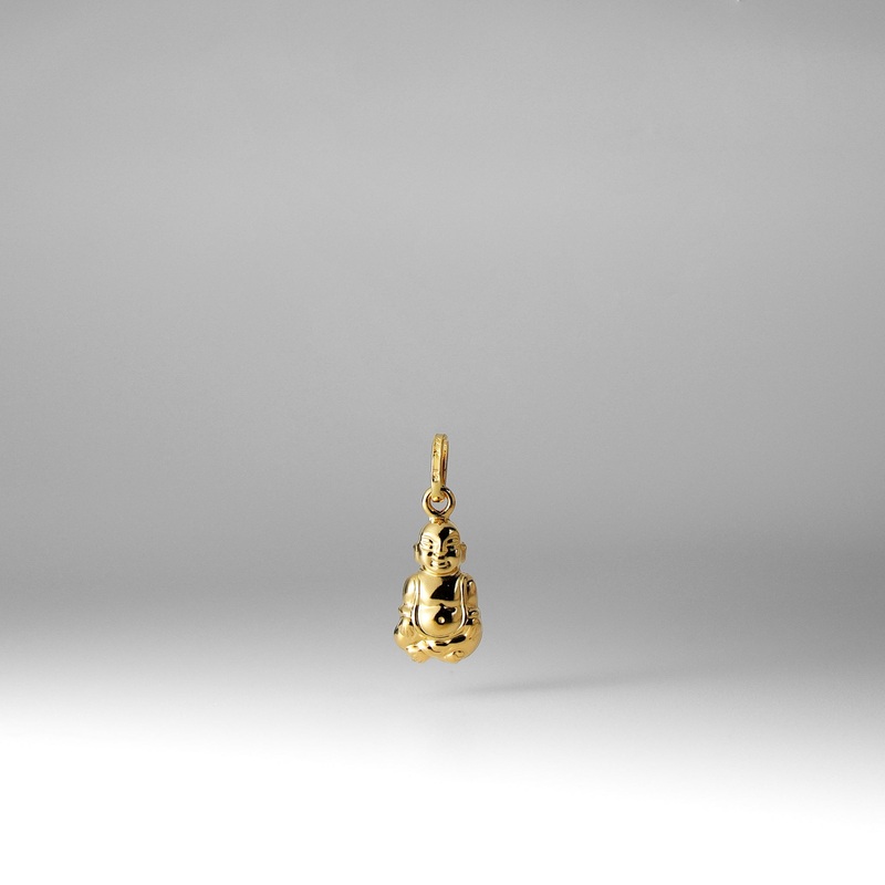 Gold Laughing Buddha Pendant – Model 460