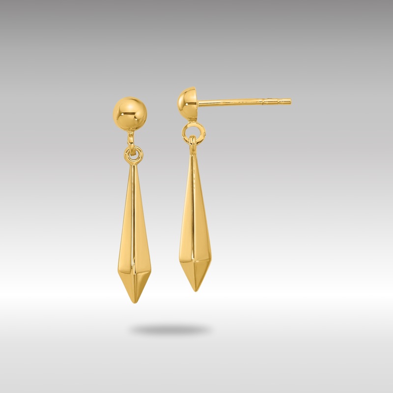 Gold Leslie’s 14K Polished Post Dangle Earrings – Model LE2641