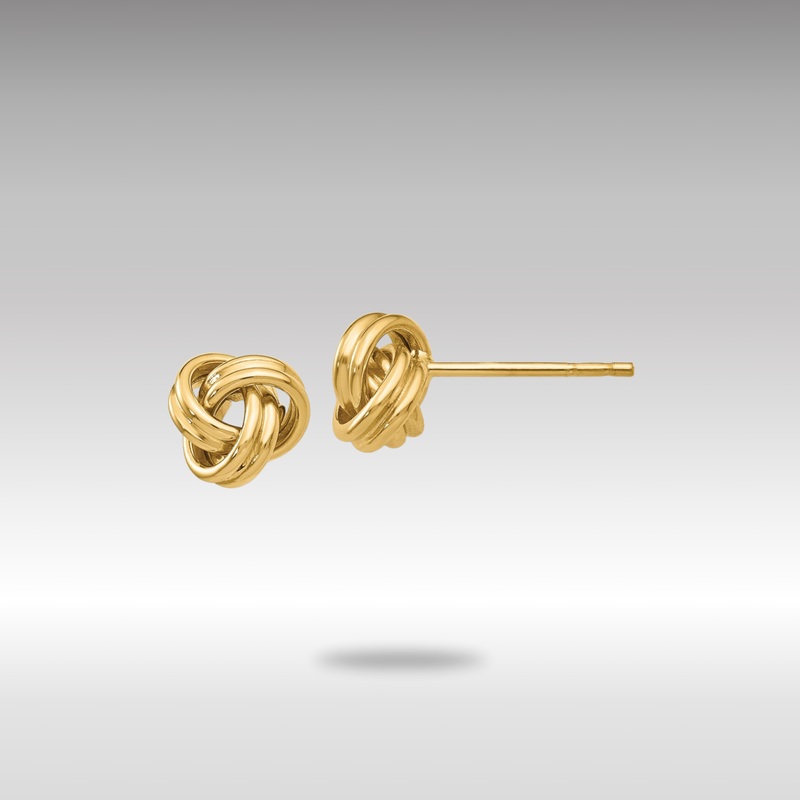 Gold Love Knot Post Earrings – Model TM705