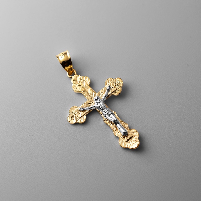 Gold Medium Crucifix Cross Pendant – Model 0863