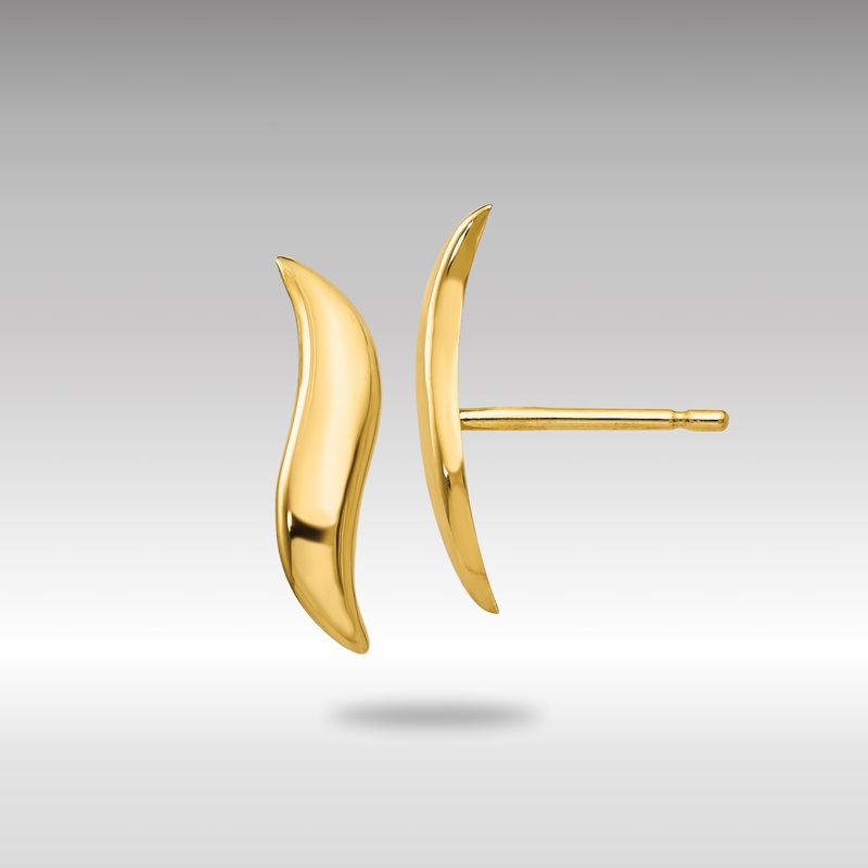 Gold Polished Fancy Post Earrings – Model YE1723