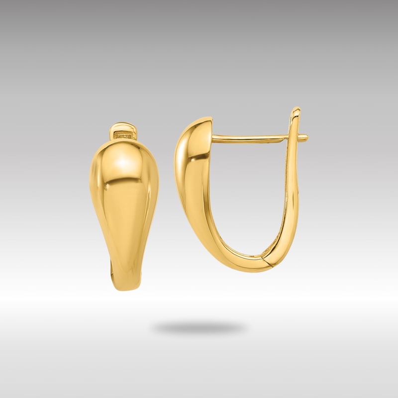 Gold Polished Hinged Earrings – Model TF2282