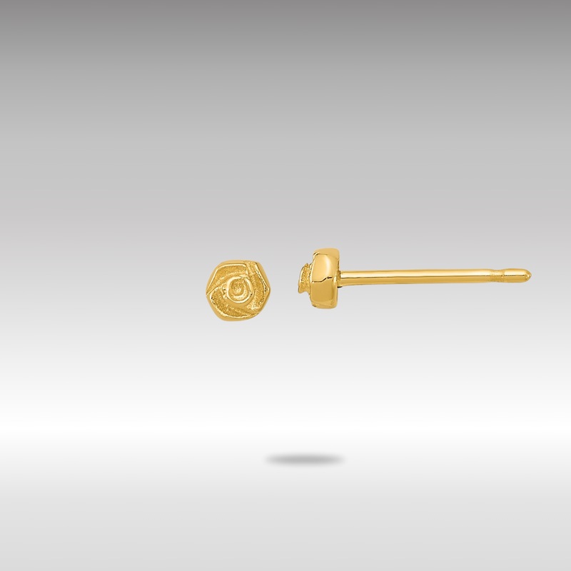 Gold Polished Rose Post Earrings – Model YE2076