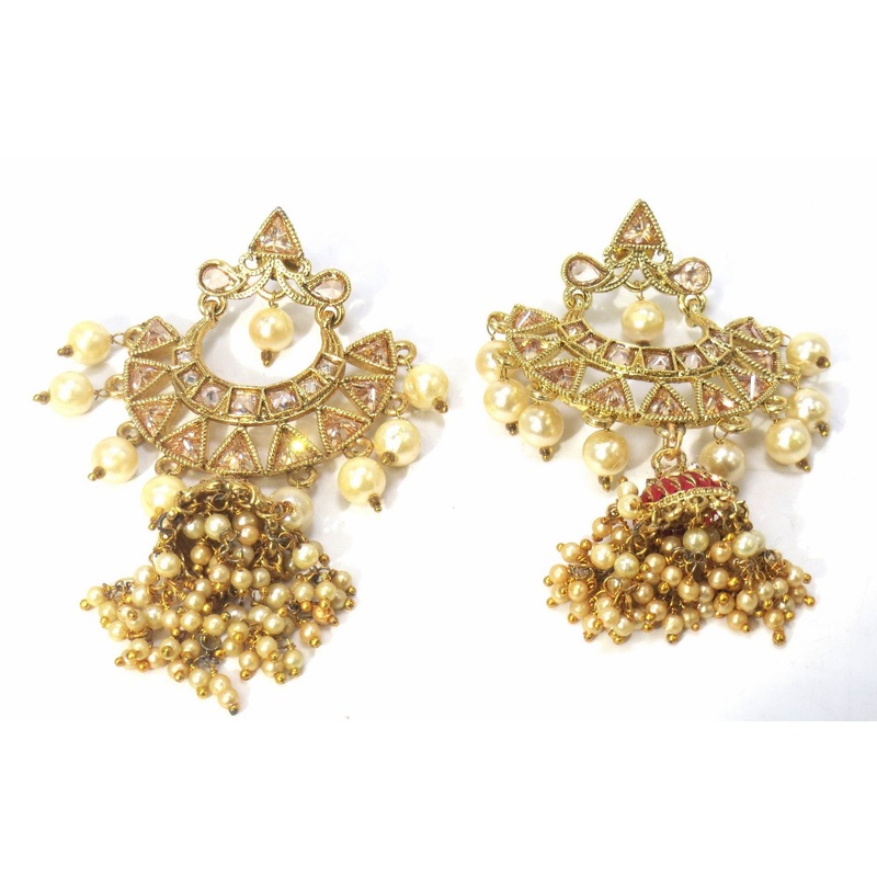 Jewelshingar Jewellery Gold Plated Diamond Jhumki For Women ( 61133ACE )