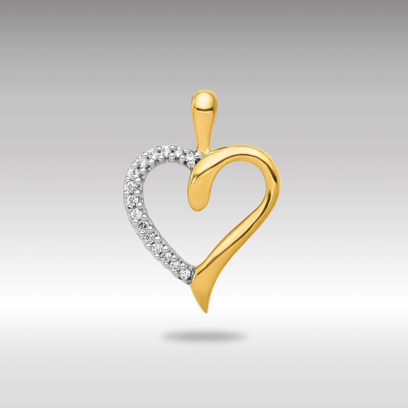 Gold 1/10ct. Diamond Heart Pendant – Model PM4906-010-YA