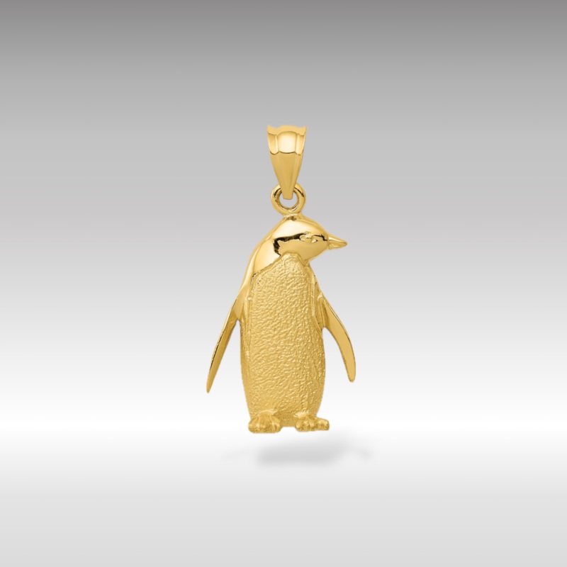 Gold Adorable Penguin Pendant