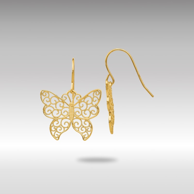 Gold Butterfly Earrings – Model TH621