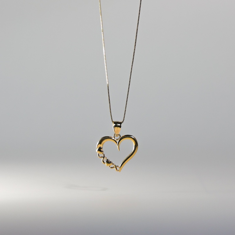 Gold Dainty Heart Pendant – Model 1790