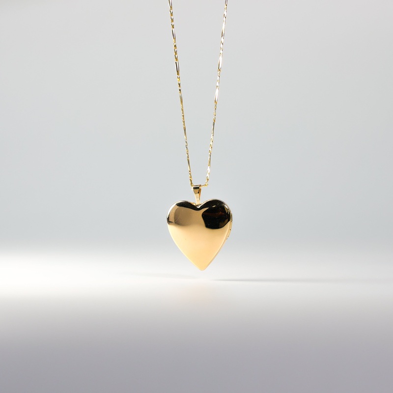 Gold Heart Locket Pendant – Model 0610