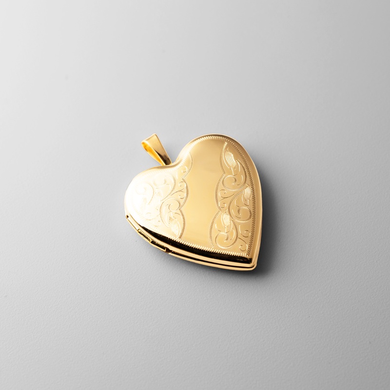 Gold Heart Locket Pendant – Model 0619