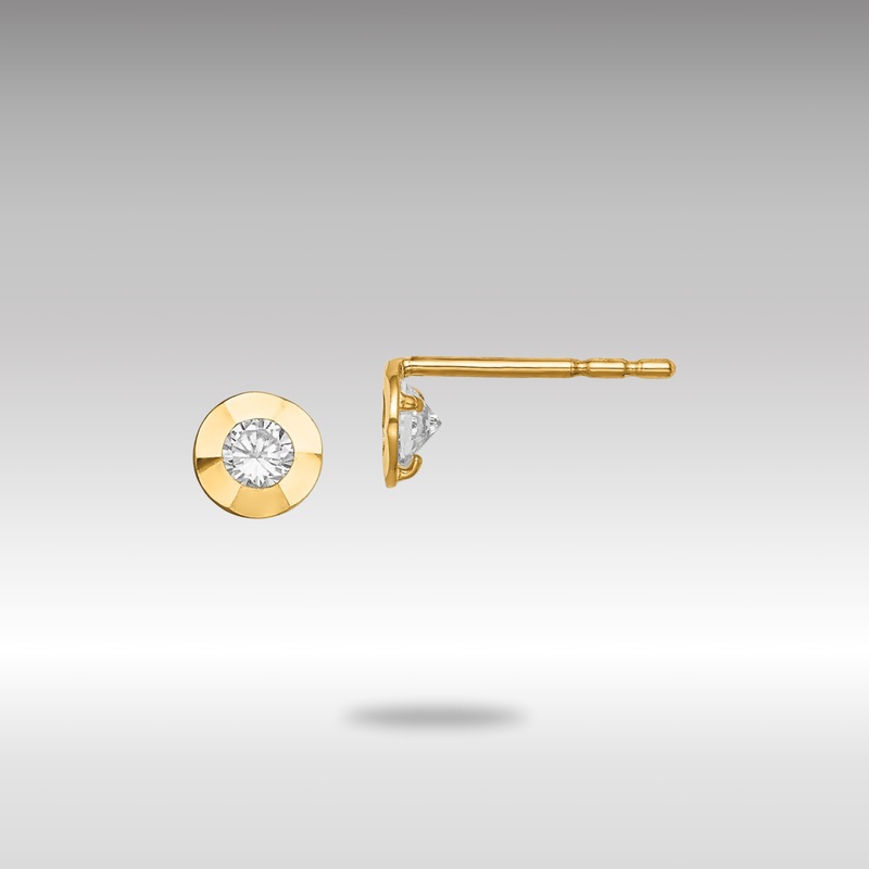 Gold Madi K CZ Post Earrings – Model XF703E